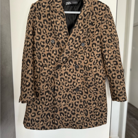 Zara Women's Brown Leopard Teddy Jacket - Picture 5 of 7